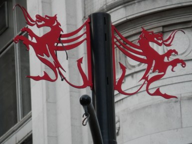 Being obsessed with the architecture for each city, I became fascinated with this Welsh dragon lamp post in Cardiff, Wales.  