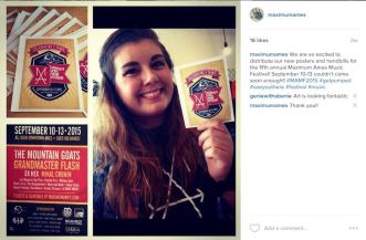 This Maximum Ames Instagram post promoted the festival and featured Max Ames' new fliers, which I helped distribute around town.