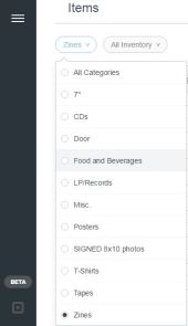 Square organization into categories